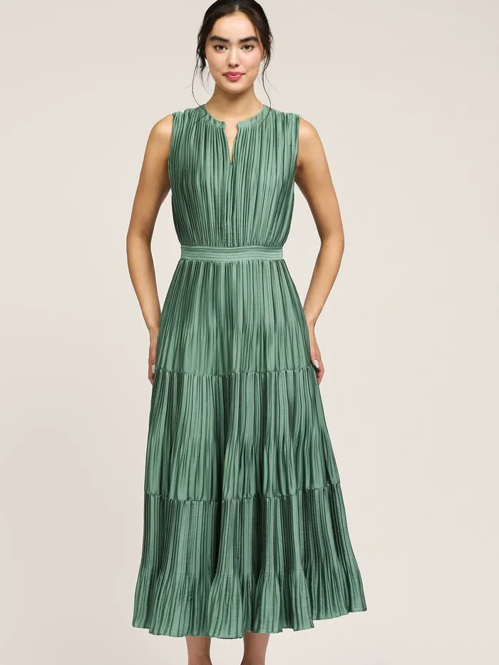 Current Air Earrings Patricia Pleated Dress