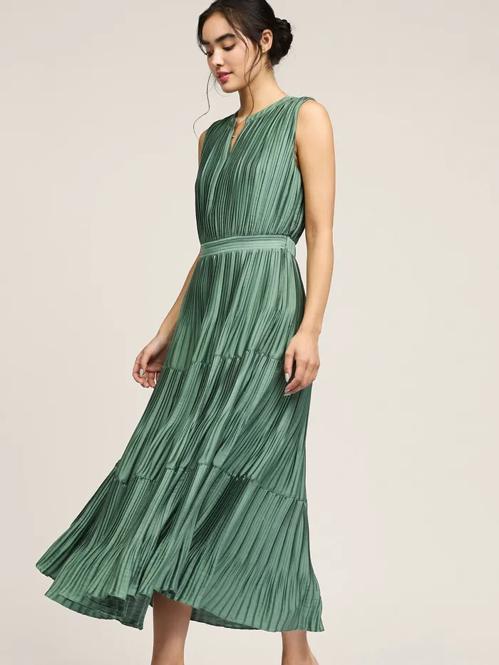 Current Air Earrings Patricia Pleated Dress