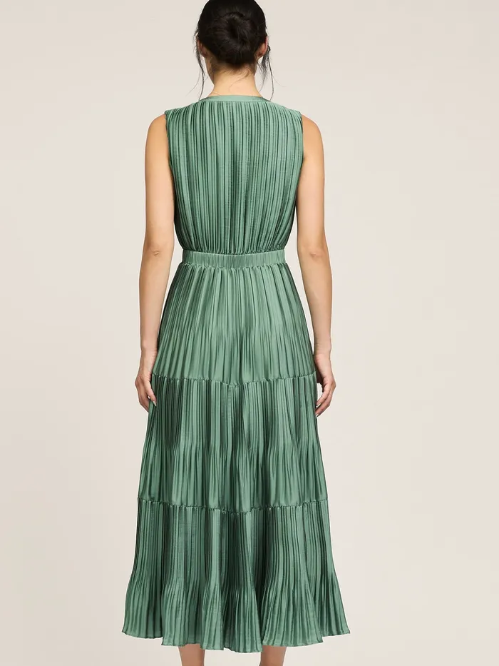 Current Air Earrings Patricia Pleated Dress