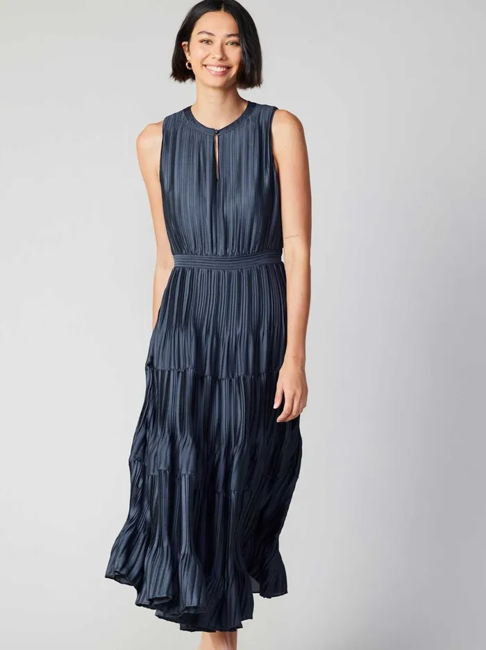 Current Air Earrings Patricia Pleated Dress