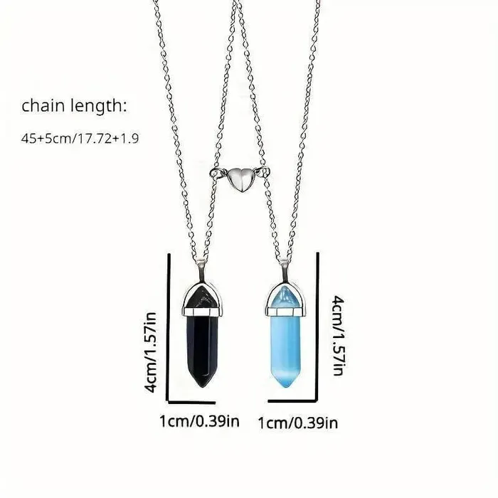 Magnetic Crystal Necklaces and Bracelets Sets worldnetgifts Necklaces
