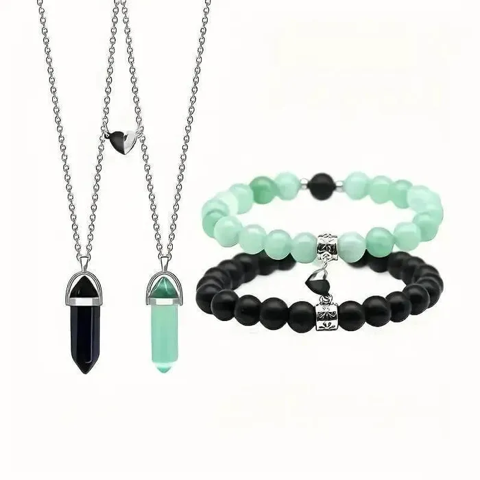 Magnetic Crystal Necklaces and Bracelets Sets worldnetgifts Necklaces