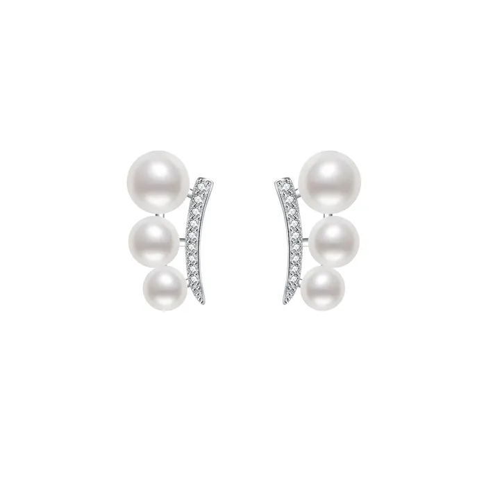 Elegant Freshwater Pearl Earrings WE00116 Pearly Lustre Earrings
