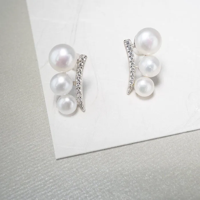 Elegant Freshwater Pearl Earrings WE00116 Pearly Lustre Earrings