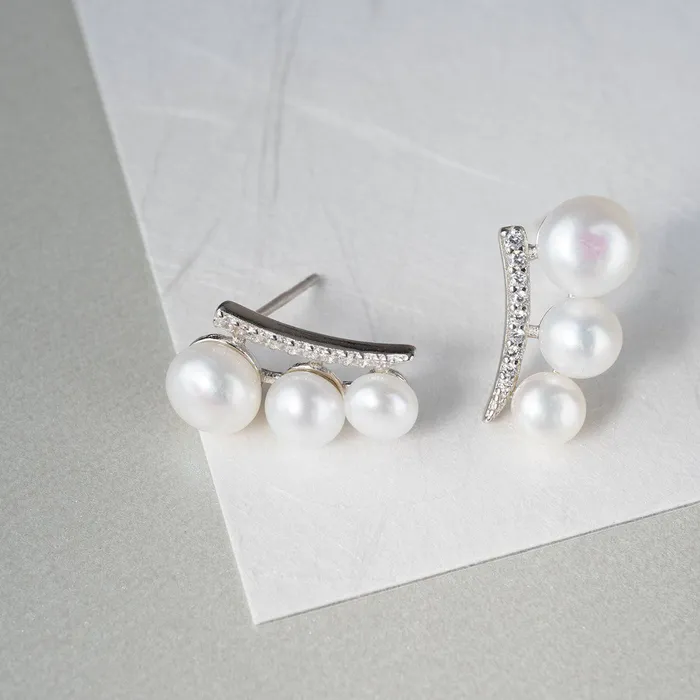 Elegant Freshwater Pearl Earrings WE00116 Pearly Lustre Earrings