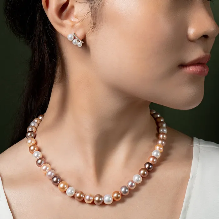 Elegant Freshwater Pearl Earrings WE00116 Pearly Lustre Earrings