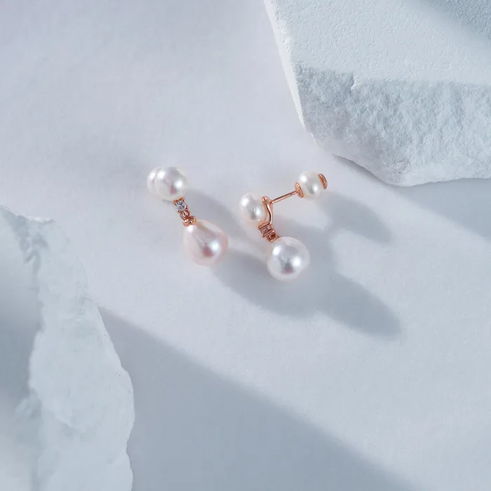Elegant Freshwater Pearl Earrings WE00597 Pearly Lustre Earrings