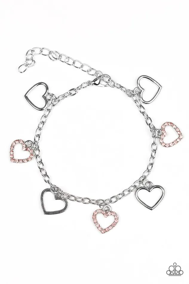 Bracelets Paparazzi Bracelet Take A HEARTBREAK Pink Paparazzi Jewelry