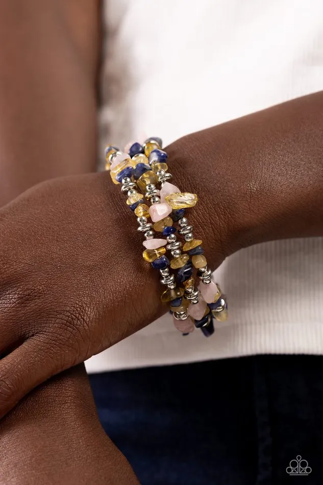 Bracelets Paparazzi Jewelry Paparazzi Bracelet Stacking Stones Yellow