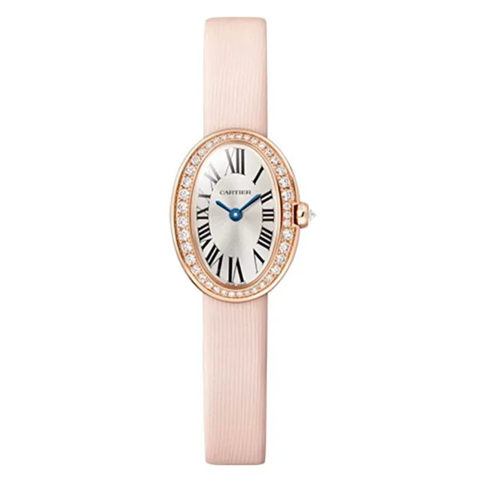 Cartier Watches Cartier Baignoire 253mm Womens watch Ref WJBA0025 Silver Roman Dial Diamond Bezel in 18K Rose Gold Case Pink Leather Strap Cartier Watches Cartier Baignoire 253mm Womens watch Ref WJBA0025 Silver Roman Dial Diamond Bezel in 18K Rose Gold Case Pink Leather Strap