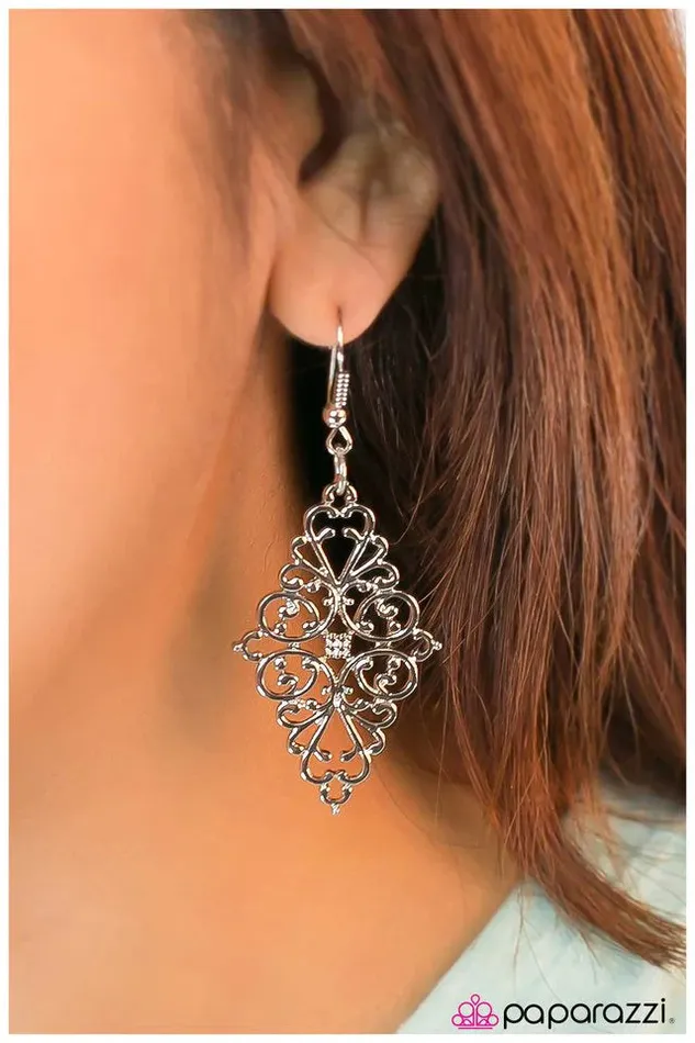 Earrings Paparazzi Earring Tender Is The Night Silver Paparazzi Jewelry