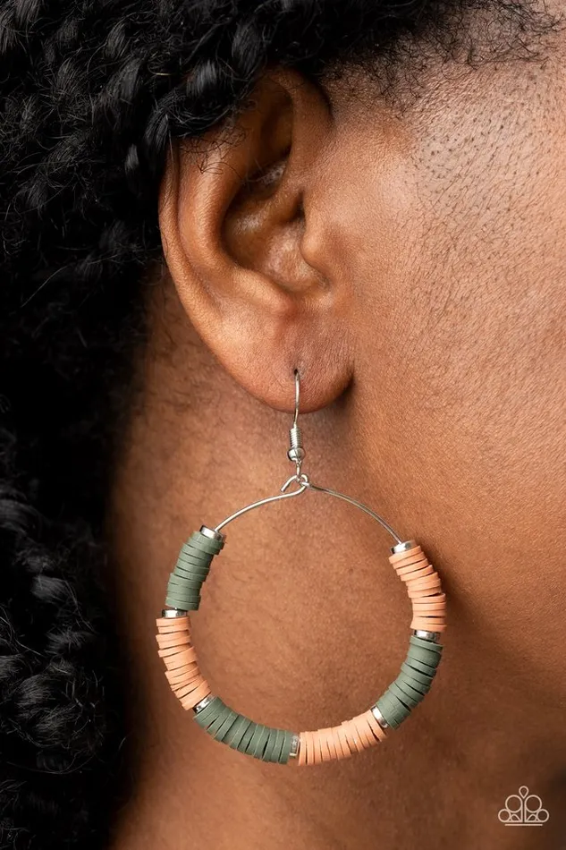 Earrings Paparazzi Jewelry Paparazzi Earring Skillfully Stacked Green