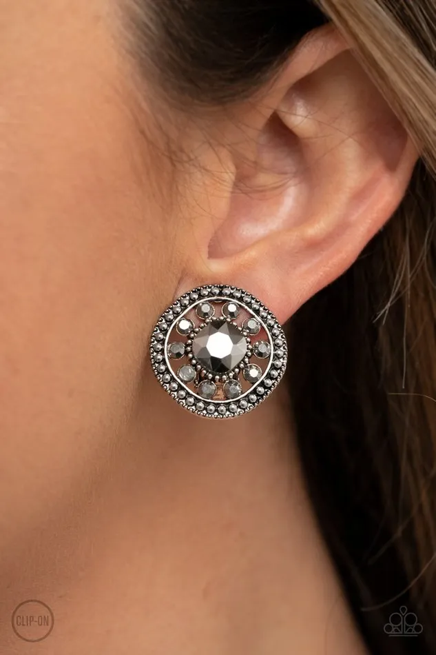 Paparazzi Earring Dazzling Definition Silver Paparazzi Jewelry Earrings