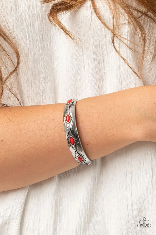 Paparazzi Jewelry Bracelets Paparazzi Bracelet Santa Fe Scene Red
