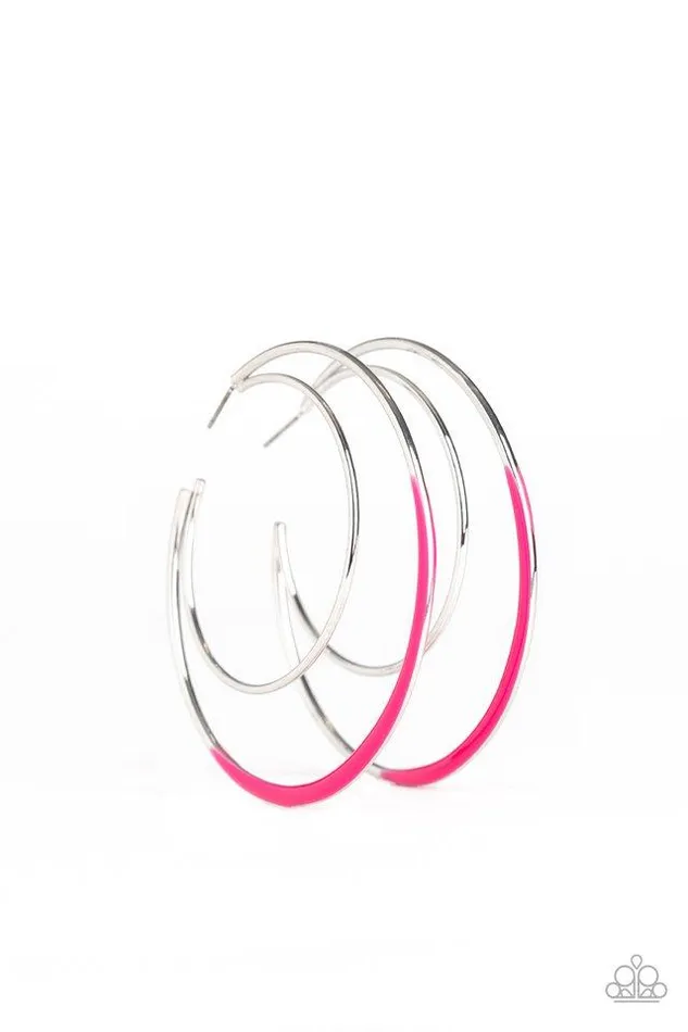Paparazzi Jewelry Earrings Paparazzi Earring Miami Moonbeam Pink