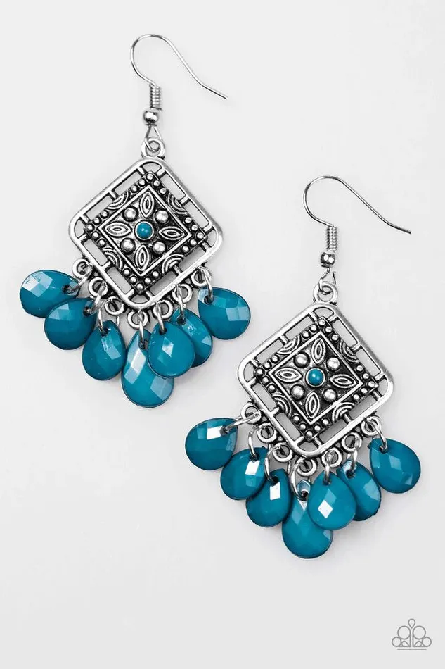 Paparazzi Jewelry Earrings Paparazzi Earring San Diego Spree Blue