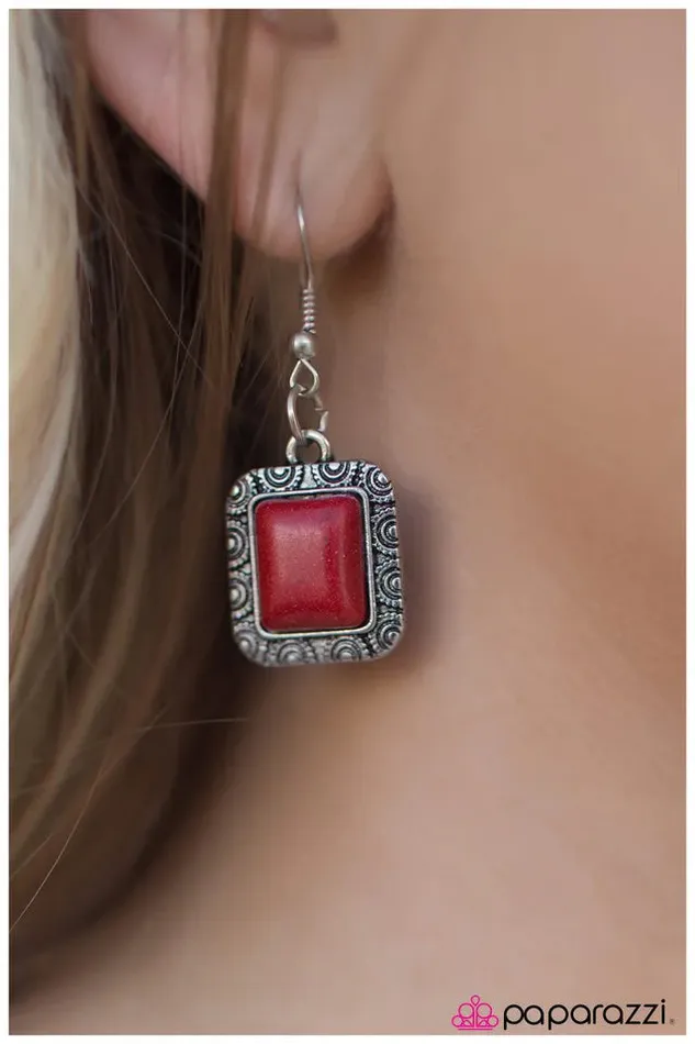 Paparazzi Jewelry Earrings Paparazzi Earring Til The Cows Come Home Red