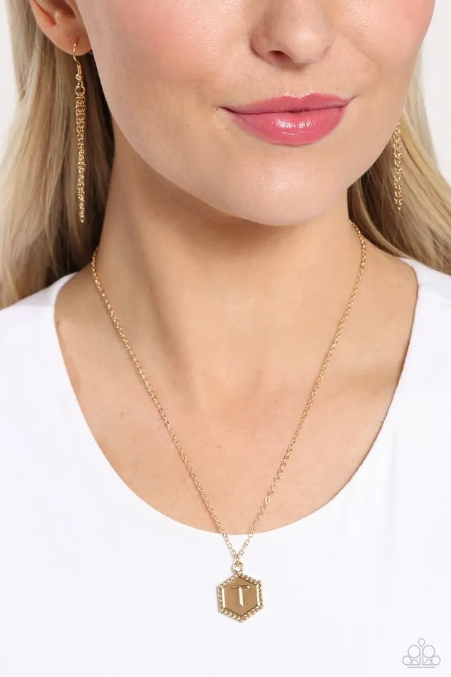 Paparazzi Jewelry Necklaces Paparazzi Necklace Emblematic Elegance Gold T