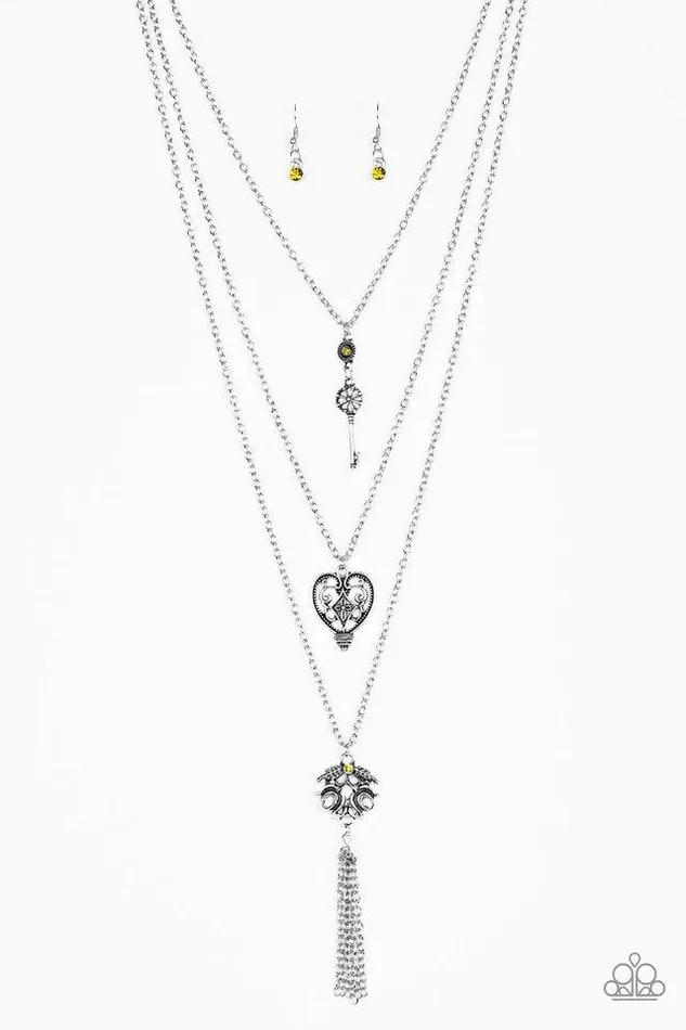 Paparazzi Jewelry Necklaces Paparazzi Necklace Love Opens All Doors Green