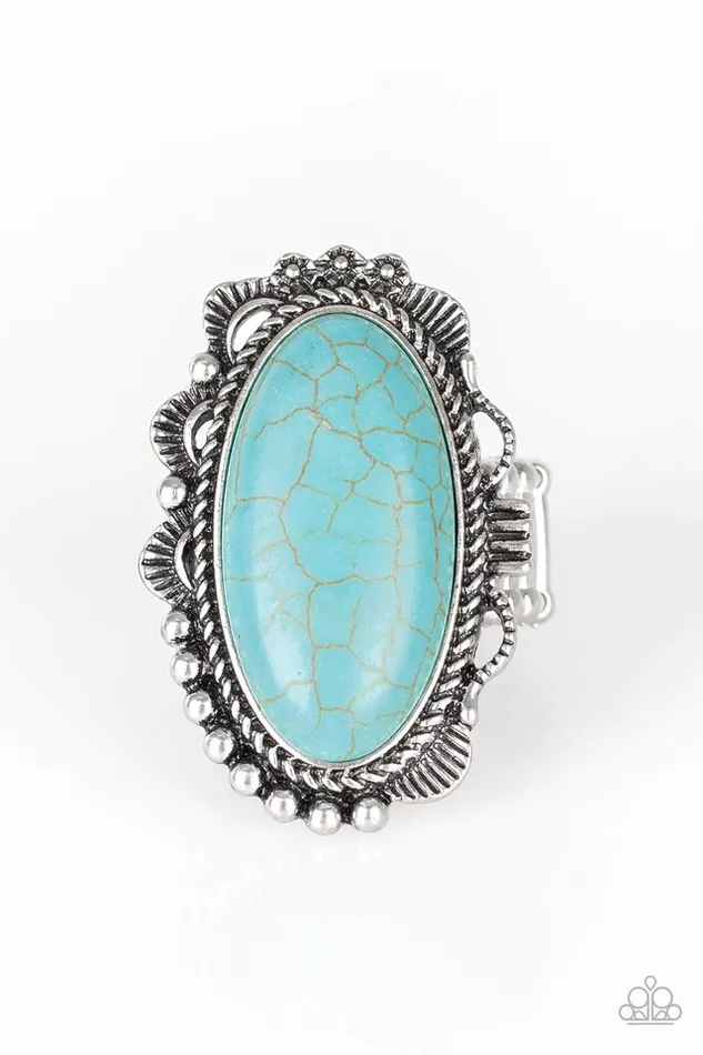 Paparazzi Jewelry Rings Paparazzi Ring Open Range Blue Paparazzi Jewelry Rings Paparazzi Ring Open Range Blue