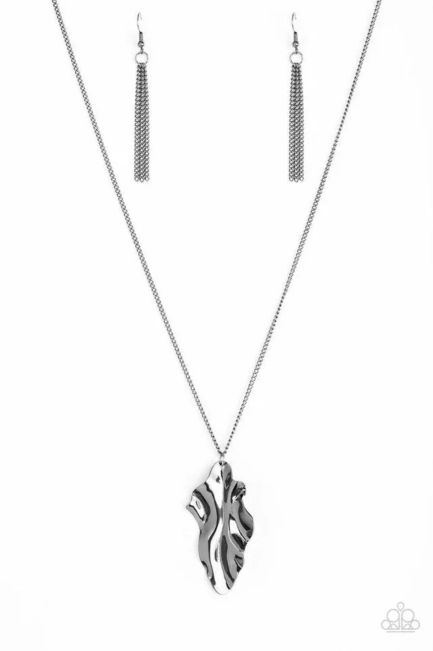 Paparazzi Necklace Fiercely Fall Black Paparazzi Jewelry Necklaces