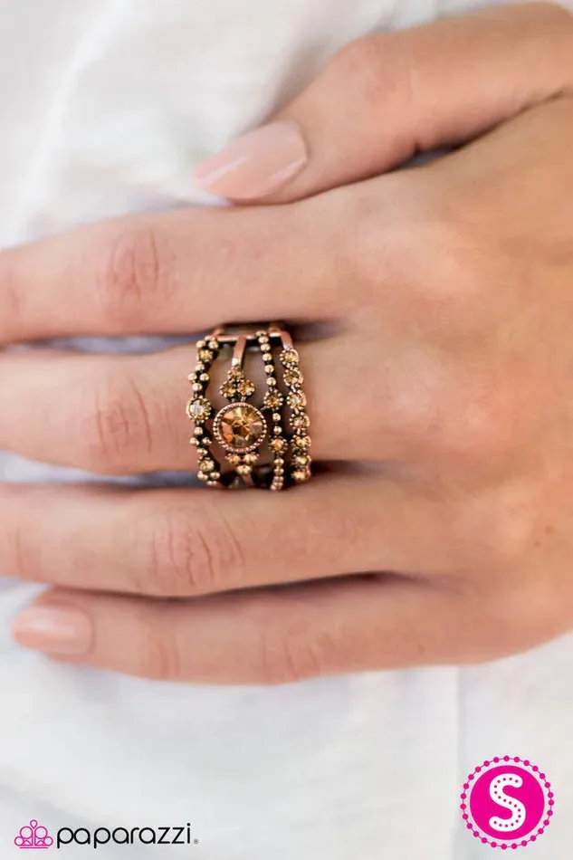 Paparazzi Ring My Summer Palace Copper Paparazzi Jewelry Rings