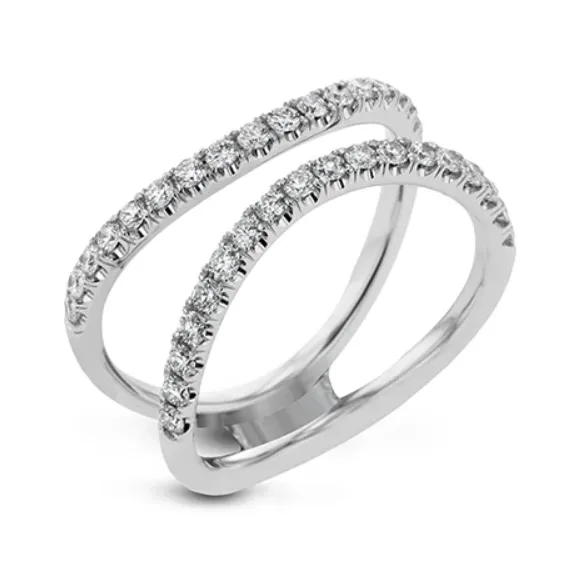 Simon G Simon G 18K White Gold Diamond Ring Guard Rings
