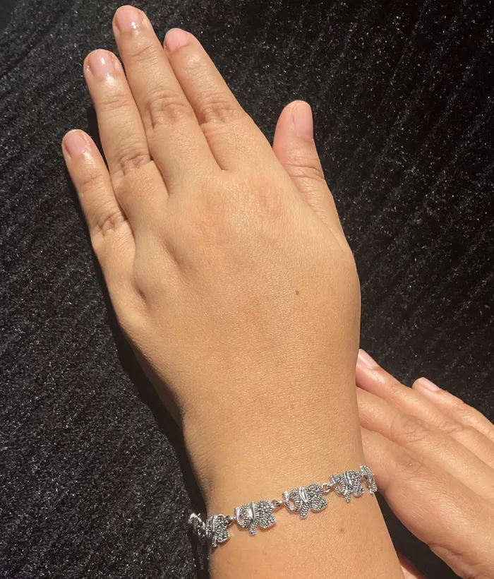 Bracelets Marcasite The Splendid Elephant Silver Marcasite Bracelet