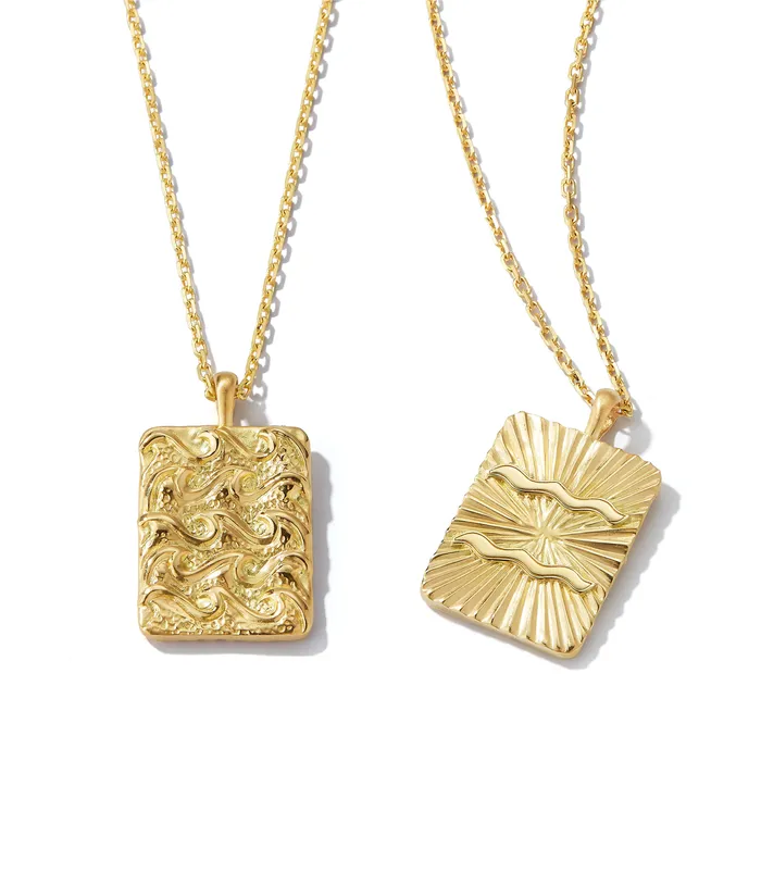 David Webb Workshop Necklaces Aquarius Zodiac Pendant Necklace