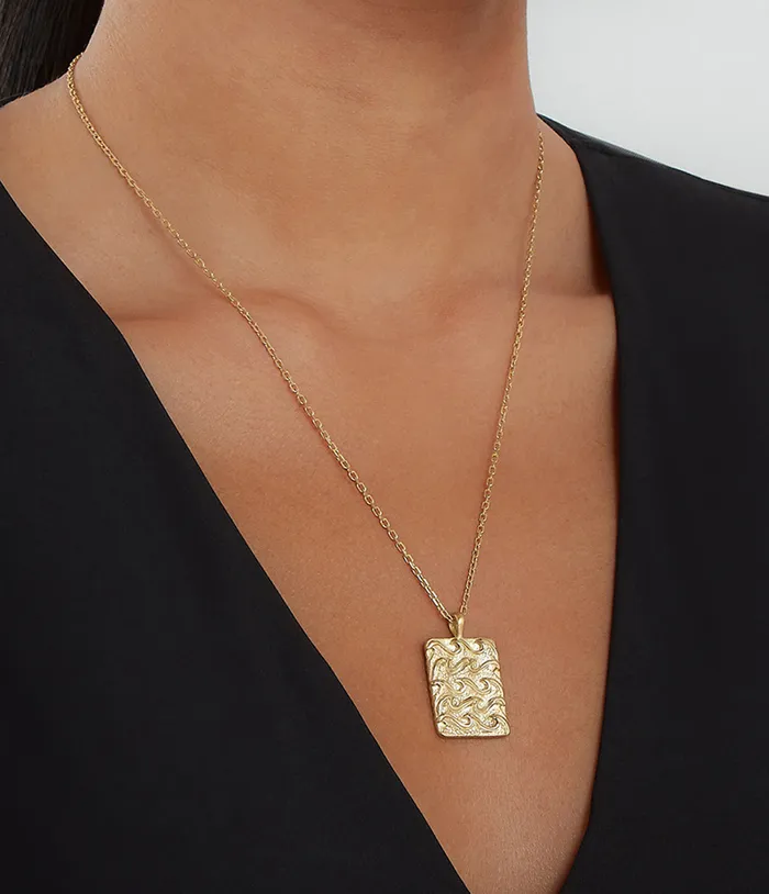 David Webb Workshop Necklaces Aquarius Zodiac Pendant Necklace