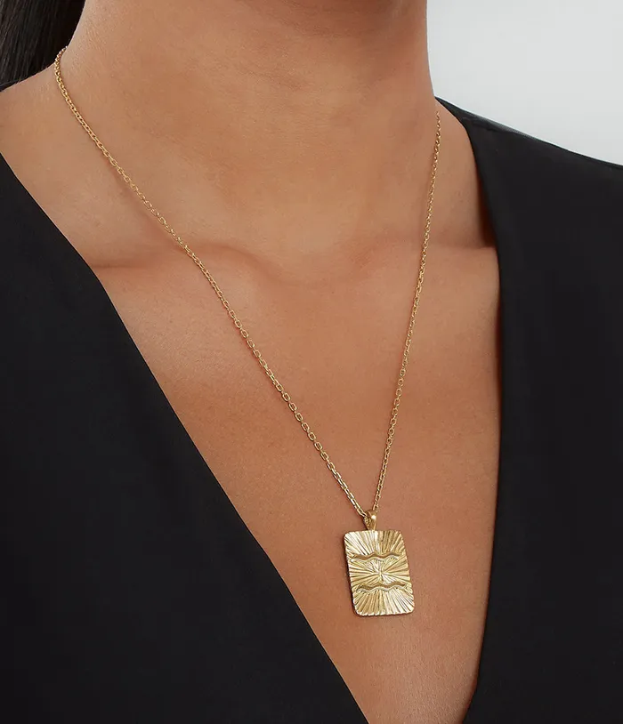 David Webb Workshop Necklaces Aquarius Zodiac Pendant Necklace