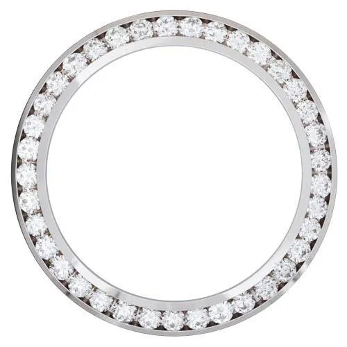 GB PreStyled Sets 4 Ct Custom Mined Diamond Bezel To Fit Rolex Date Watch 18K White Gold GB PreStyled Sets 4 Ct Custom Mined Diamond Bezel To Fit Rolex Date Watch 18K White Gold
