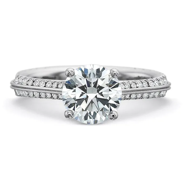 GB Rings 385 Carats Prong Set Gorgeous Round Natural Earth Mined Diamond Ring GB Rings 385 Carats Prong Set Gorgeous Round Natural Earth Mined Diamond Ring