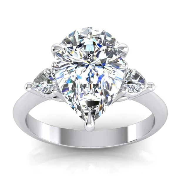 HarryChadEntcom Rings 3 Stone Pear Engagement Ring 330 Ct White Gold 14K Earth Mined Diamond HarryChadEntcom Rings 3 Stone Pear Engagement Ring 330 Ct White Gold 14K Earth Mined Diamond