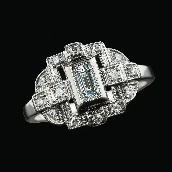 HarryChadEntcom Rings Emerald Old Mine Cut Genuine Natural Earth Mined Diamonds Anniversary Ring Bezel Set 375 Carats HarryChadEntcom Rings Emerald Old Mine Cut Genuine Natural Earth Mined Diamonds Anniversary Ring Bezel Set 375 Carats