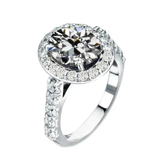 HarryChadEntcom Rings Round Mined Diamond Old Cut Halo Engagement Ring 350 Carats Womens Jewelry HarryChadEntcom Rings Round Mined Diamond Old Cut Halo Engagement Ring 350 Carats Womens Jewelry
