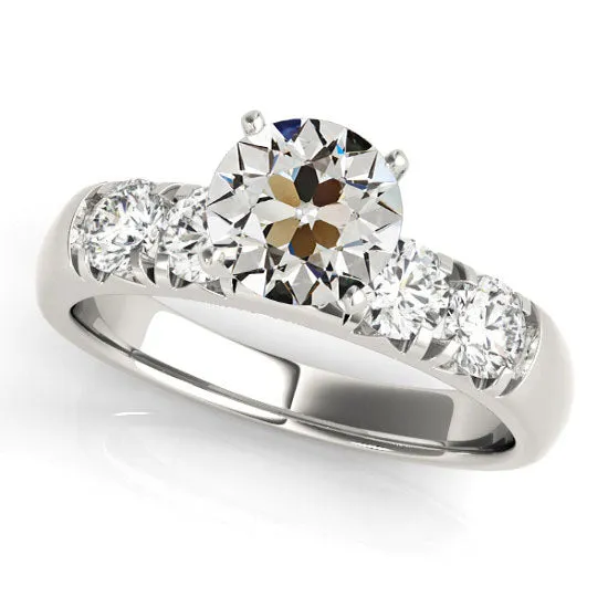 HarryChadEntcom White Gold Round Old Mine Cut Real Natural Earth Mined Diamond Ring 5 Carats Jewelry Rings HarryChadEntcom White Gold Round Old Mine Cut Real Natural Earth Mined Diamond Ring 5 Carats Jewelry Rings