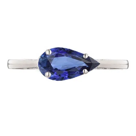 Rings HarryChadEntcom Solitaire Gemstone Sapphire Engagement Ring Pear Cut 2 Carats Gold 14K Rings HarryChadEntcom Solitaire Gemstone Sapphire Engagement Ring Pear Cut 2 Carats Gold 14K