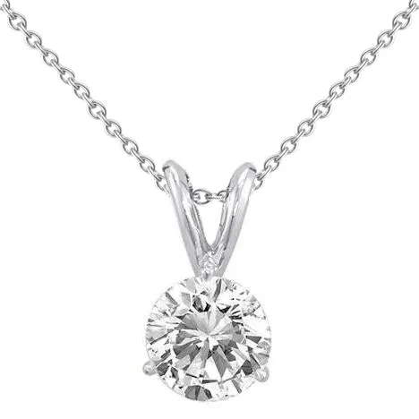 Solitaire Prong Set 150 Carats Round Cut Natural Earth Mined Diamond Necklace Pendant GB Necklaces Solitaire Prong Set 150 Carats Round Cut Natural Earth Mined Diamond Necklace Pendant GB Necklaces