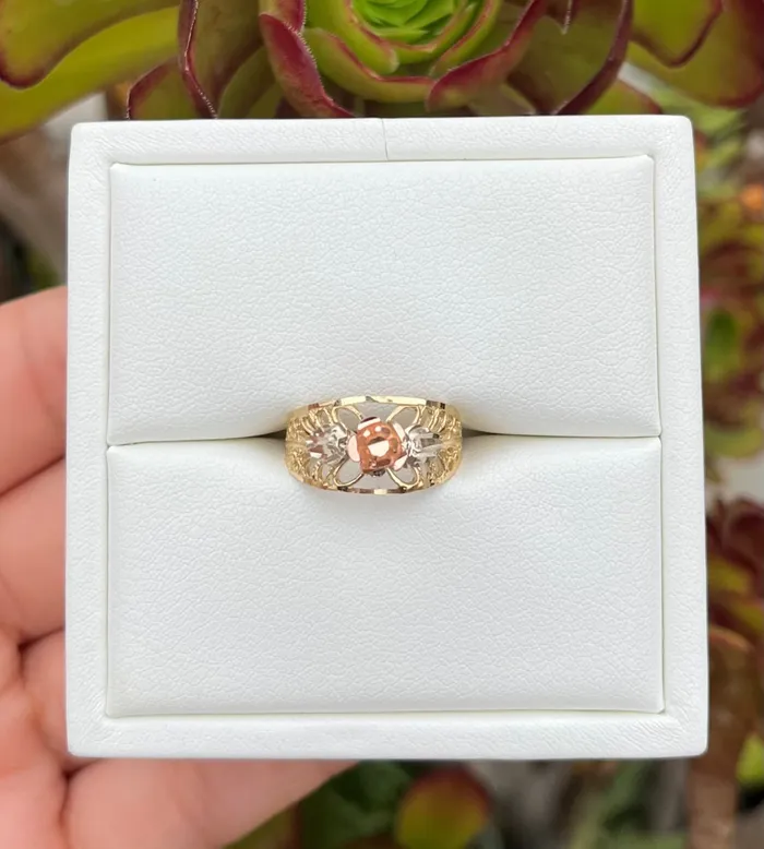 14k Gold Womens Rose Ring AB and J jewelry Rings