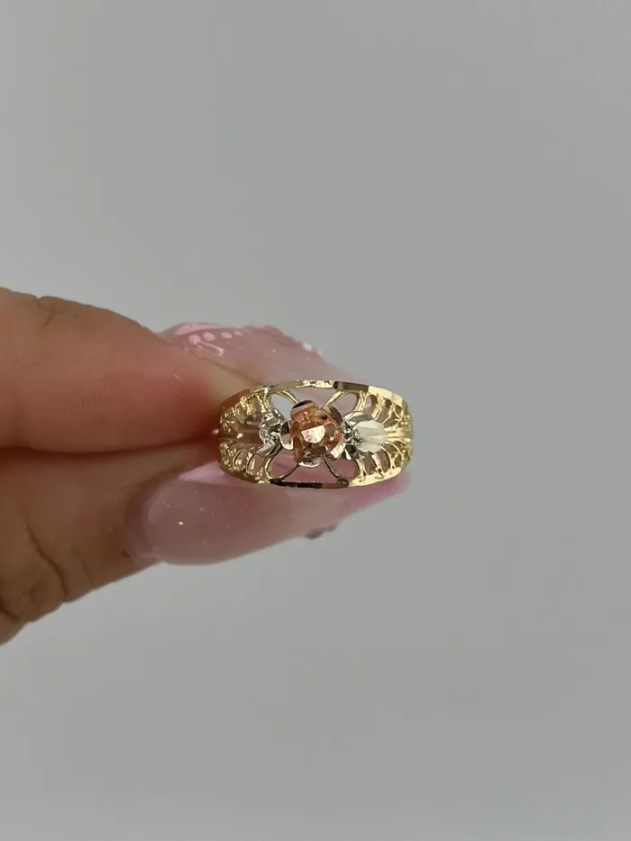 14k Gold Womens Rose Ring AB and J jewelry Rings