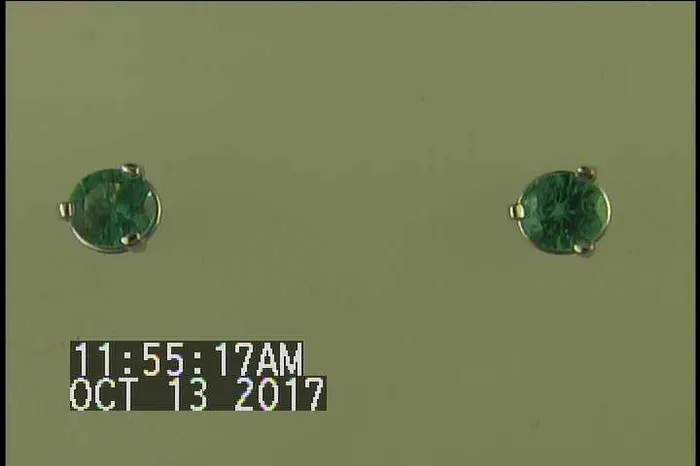 14K White Gold Round Brilliant Emerald Stud Earrings 42 Carats Moriartys Gem Art Earrings 14K White Gold Round Brilliant Emerald Stud Earrings 42 Carats Moriartys Gem Art Earrings