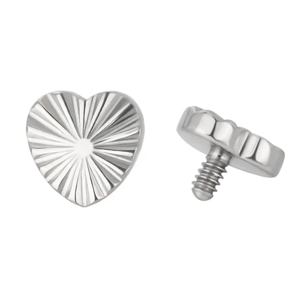 16g Radiant Heart Titanium End Tulsa Body Jewelry Necklaces