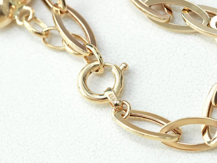 MinimalBijoux Bracelets 14K Gold Heart Round Chain Bracelet