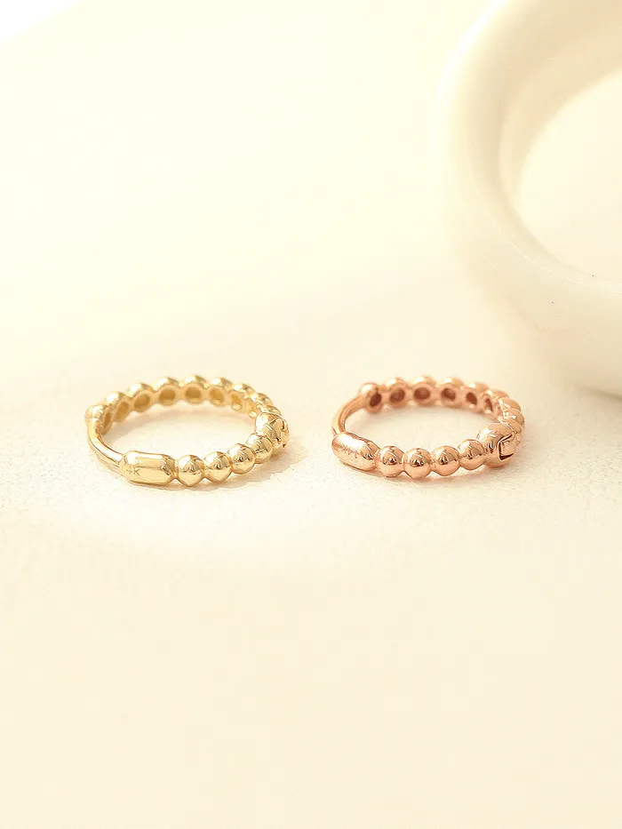 MinimalBijoux Earrings 14K Gold Bubble Ball Hoop Earring