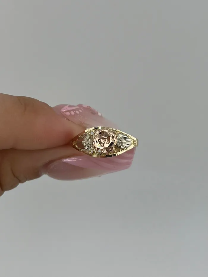Rings AB and J jewelry 14k Gold Womens Rose Ring