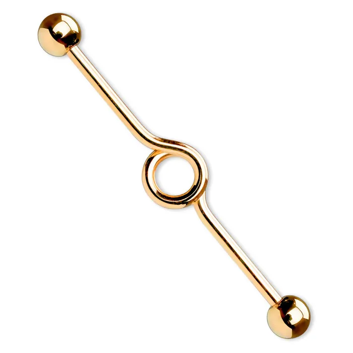 Tulsa Body Jewelry Earrings 14g Looped Rose Gold Industrial Barbell