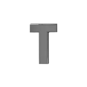 Charm Necklaces Slider Solid Letter T Charm SG Fine