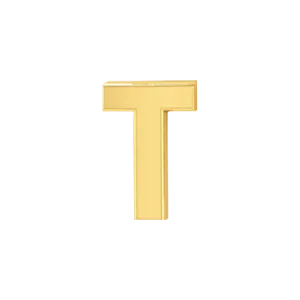 Charm Necklaces Slider Solid Letter T Charm SG Fine