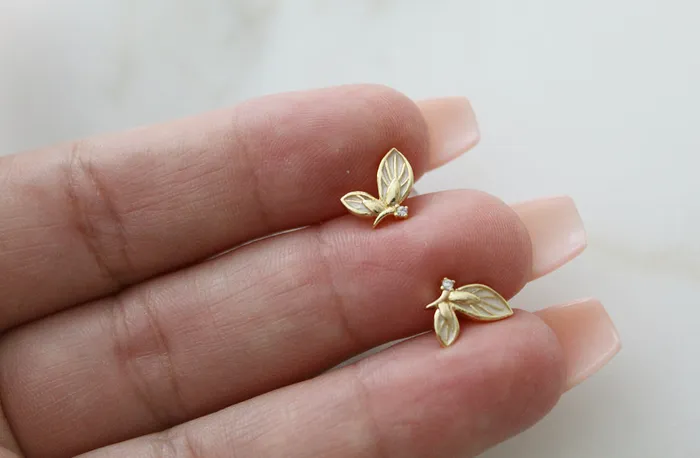Earrings The Little Catholic Butterfly Stud Earrings